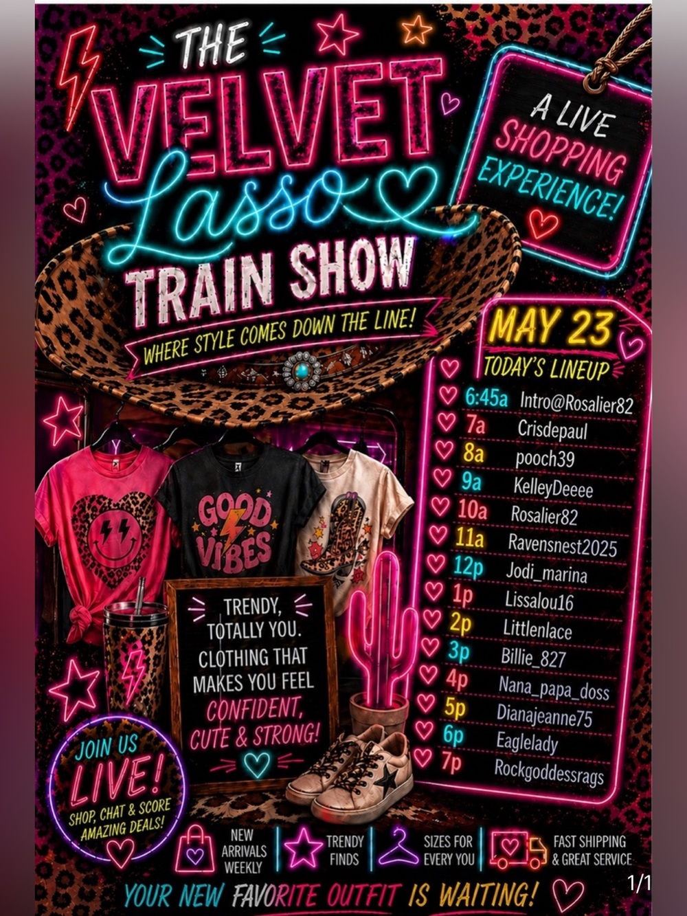 The Velvet Lasso Train Show!